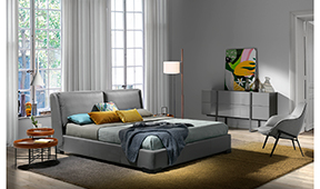 Cama tapizada de diseño Idara