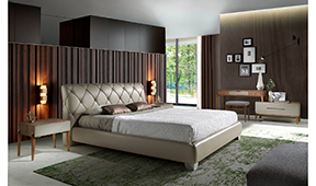 Cama tapizada de diseo italiano para colchn de 180x200 Giotto