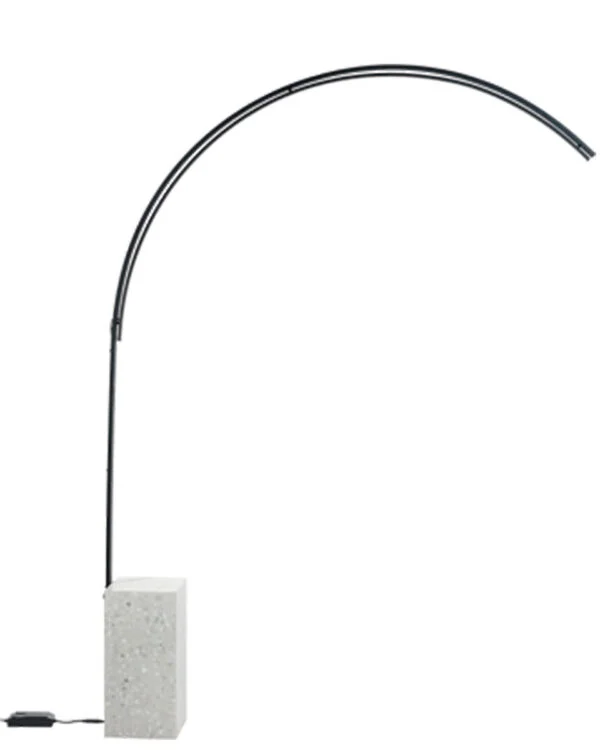 Lámpara de pie LED de metal regulable Biblio