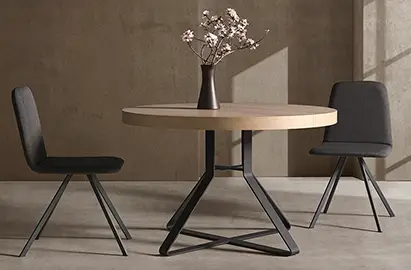 Mesa de comedor redonda extensible Hiedra