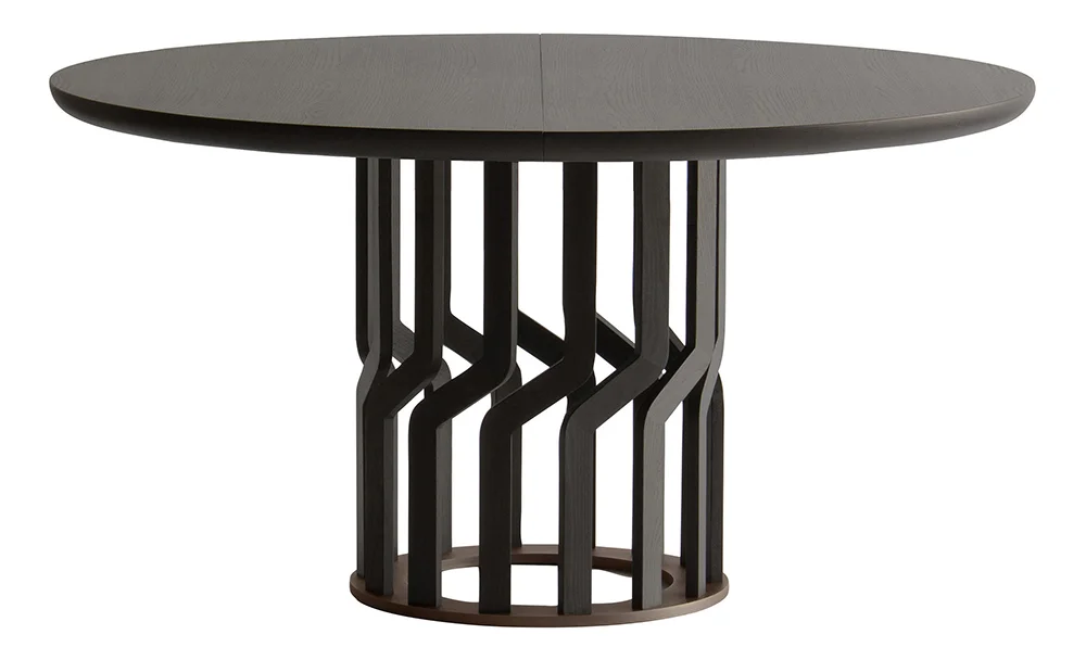 Mesa de comedor redonda extensible Intreccio Potocco Mesa de comedor redonda extensible Intreccio Potocco
