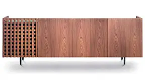 Aparador 4 puertas madera maciza y rejilla Aurora Pacini y Cappellini
