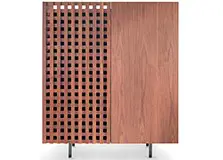 Aparador alto madera maciza y rejilla Aurora Pacini y Cappellini