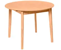 Mesa de comedor redonda extensible roble Liana