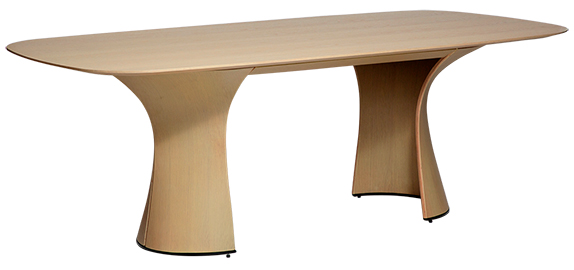 Mesa de comedor esquinas redondeadas roble Root