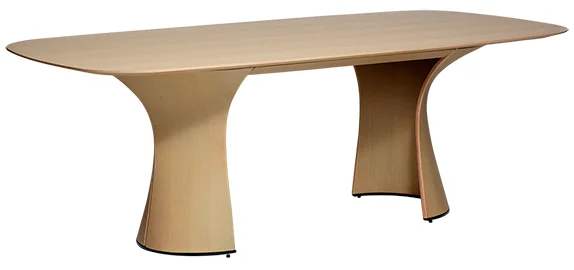 Mesa de comedor esquinas redondeadas roble Root Mesa de comedor esquinas redondeadas roble Root