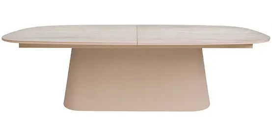 Mesa de comedor extensible cemento y porcelánico Iris