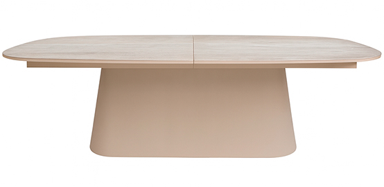 Mesa de comedor extensible cemento y porcelnico Iris