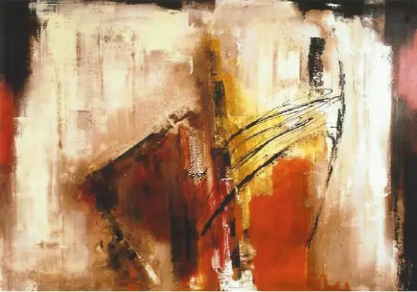 Cuadro abstracto fuego 06