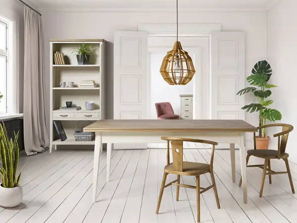 Mesa de comedor vintage fija Nix