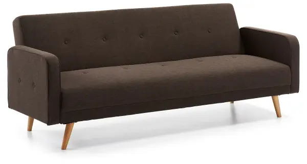 Sofá cama retro marrón fifties