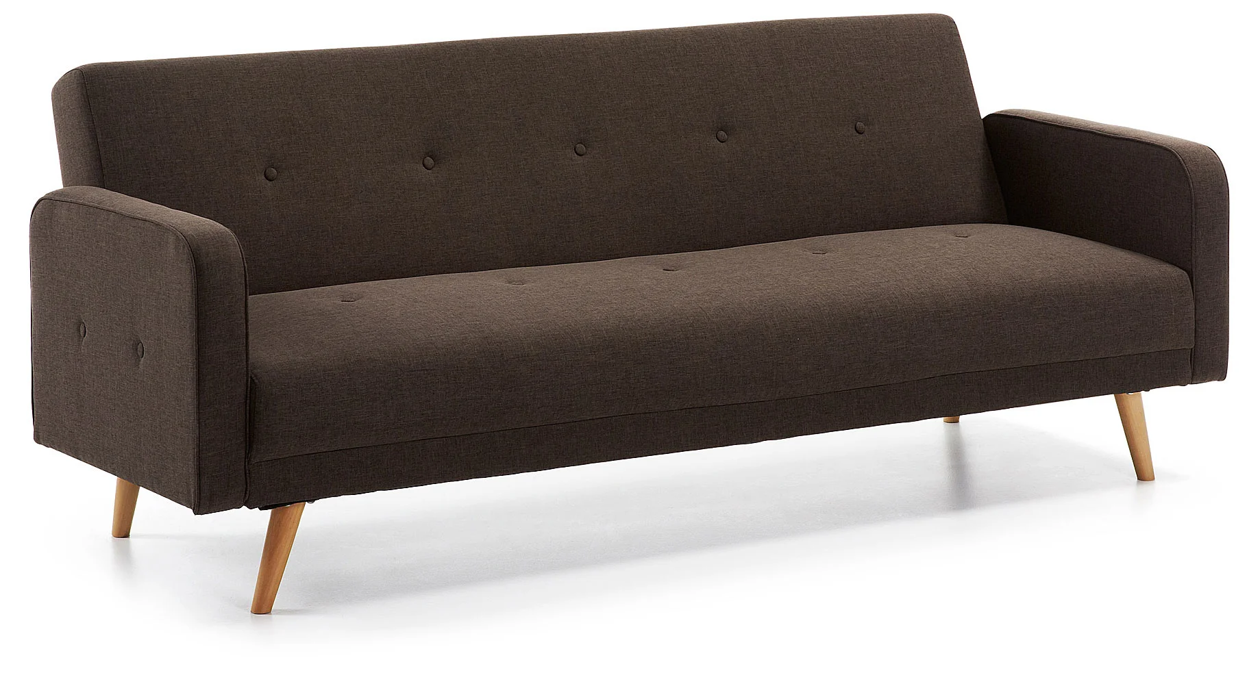 Sofá cama retro marrón fifties