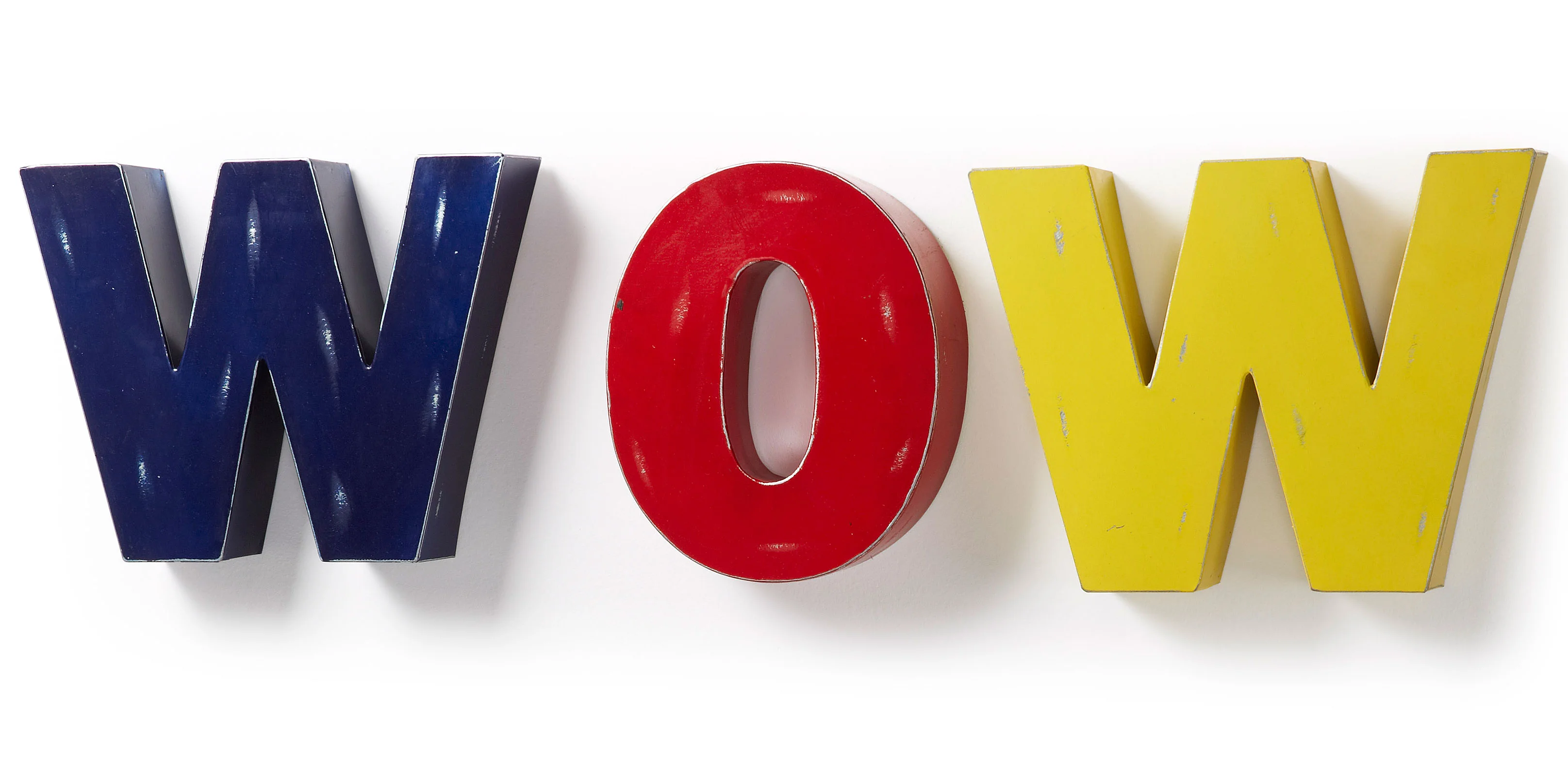 Set 3 letras decorativas Wow