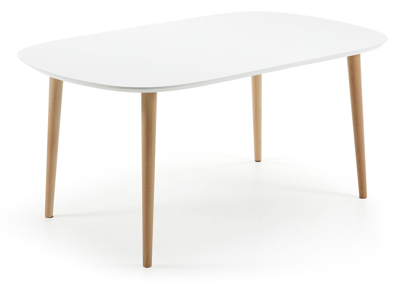 Mesa de Comedor ovalada blanca Moderna Oqui