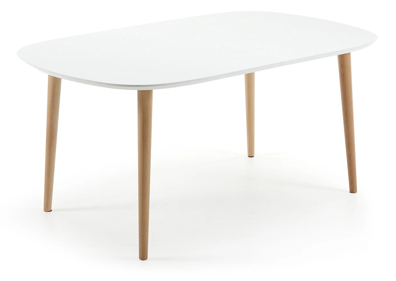 Mesa de Comedor ovalada blanca Moderna Oqui