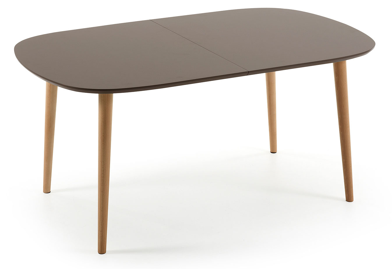 Mesa de Comedor ovalada marrón Moderna Oqui