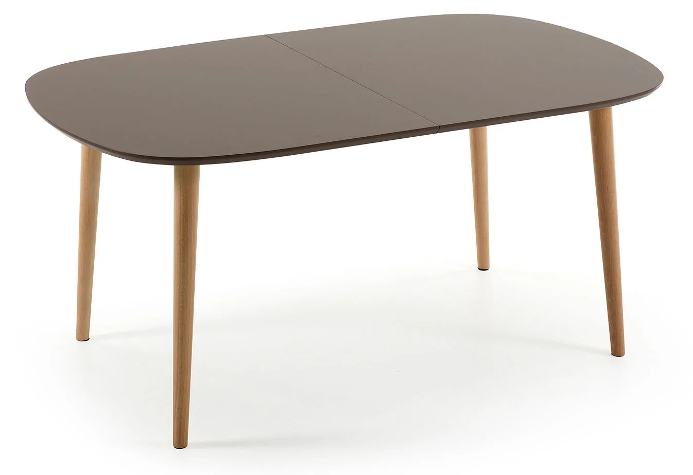 Mesa de Comedor ovalada marrón Moderna Oqui