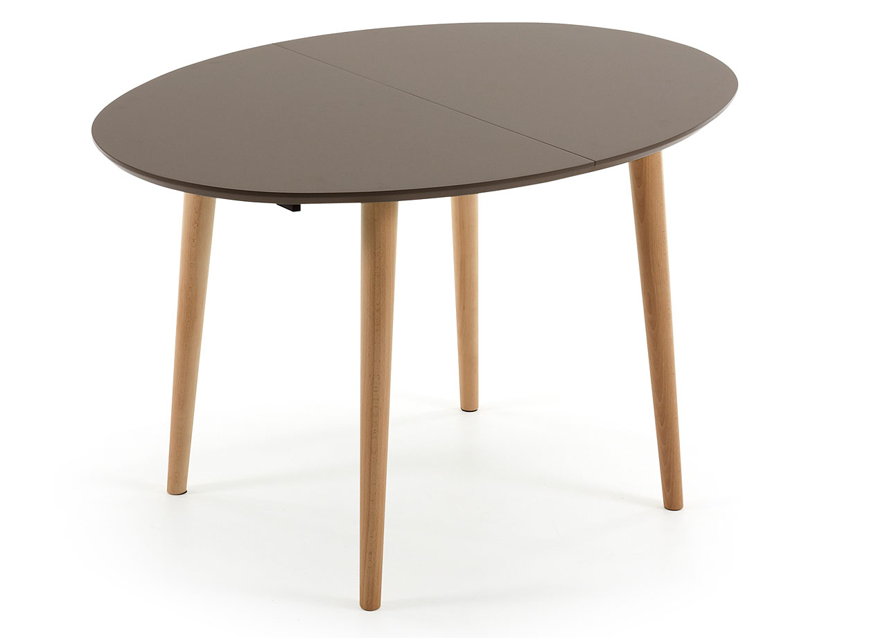 Mesa de Comedor redonda marrón Moderna Oqui