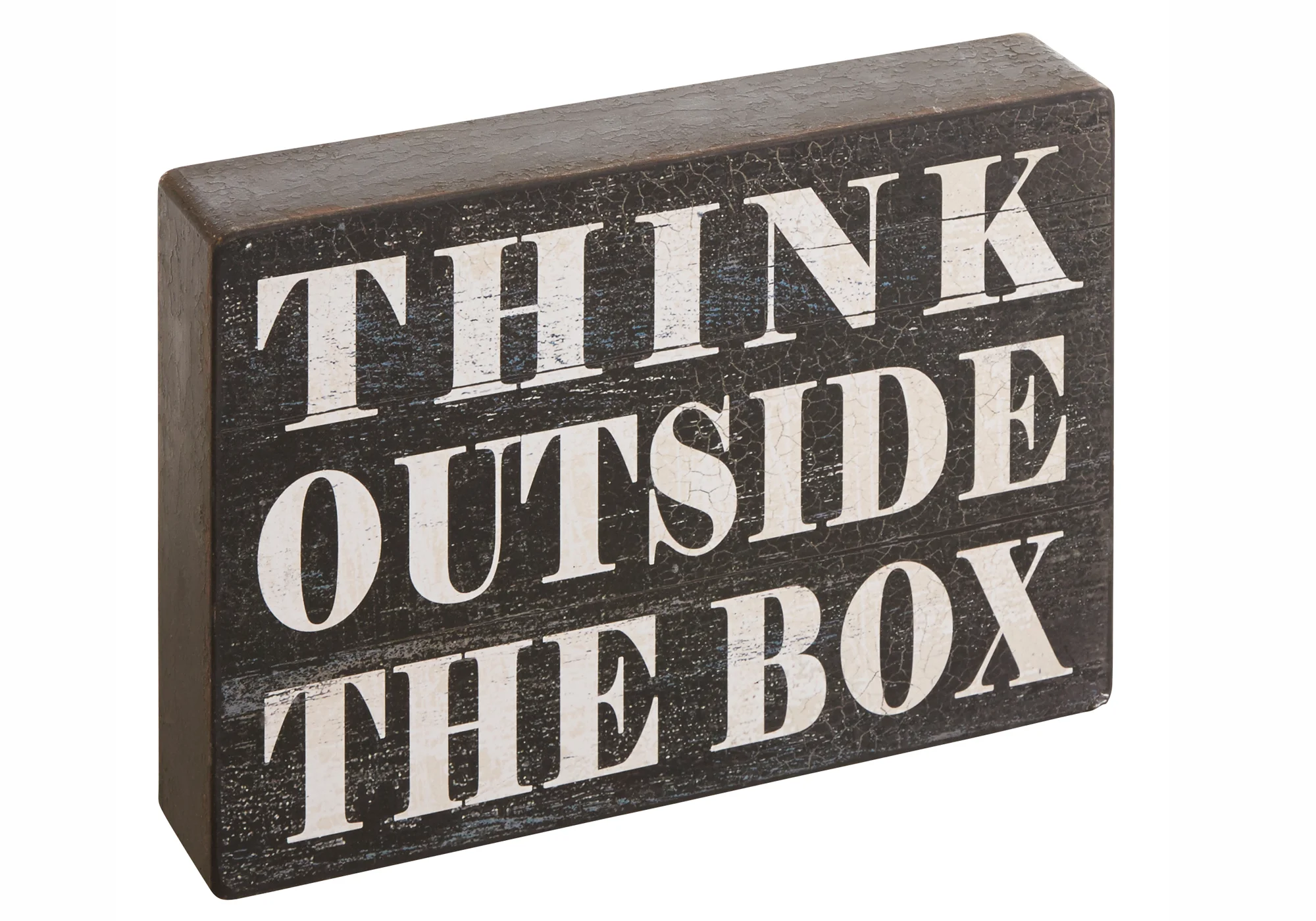 Cuadro de decoración de madera Think