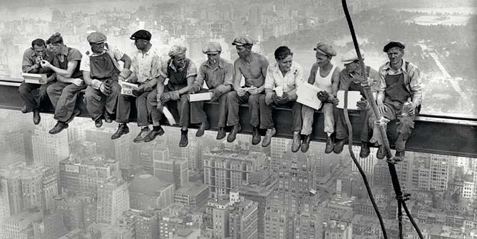 Cuadro canvas new york construction workers