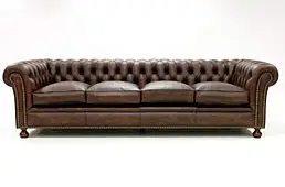 Sofá Chesterfield Loor Piel Envejecida