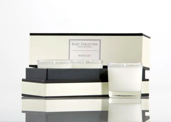 Pack 3 mini velas Basic Collection Water Lily