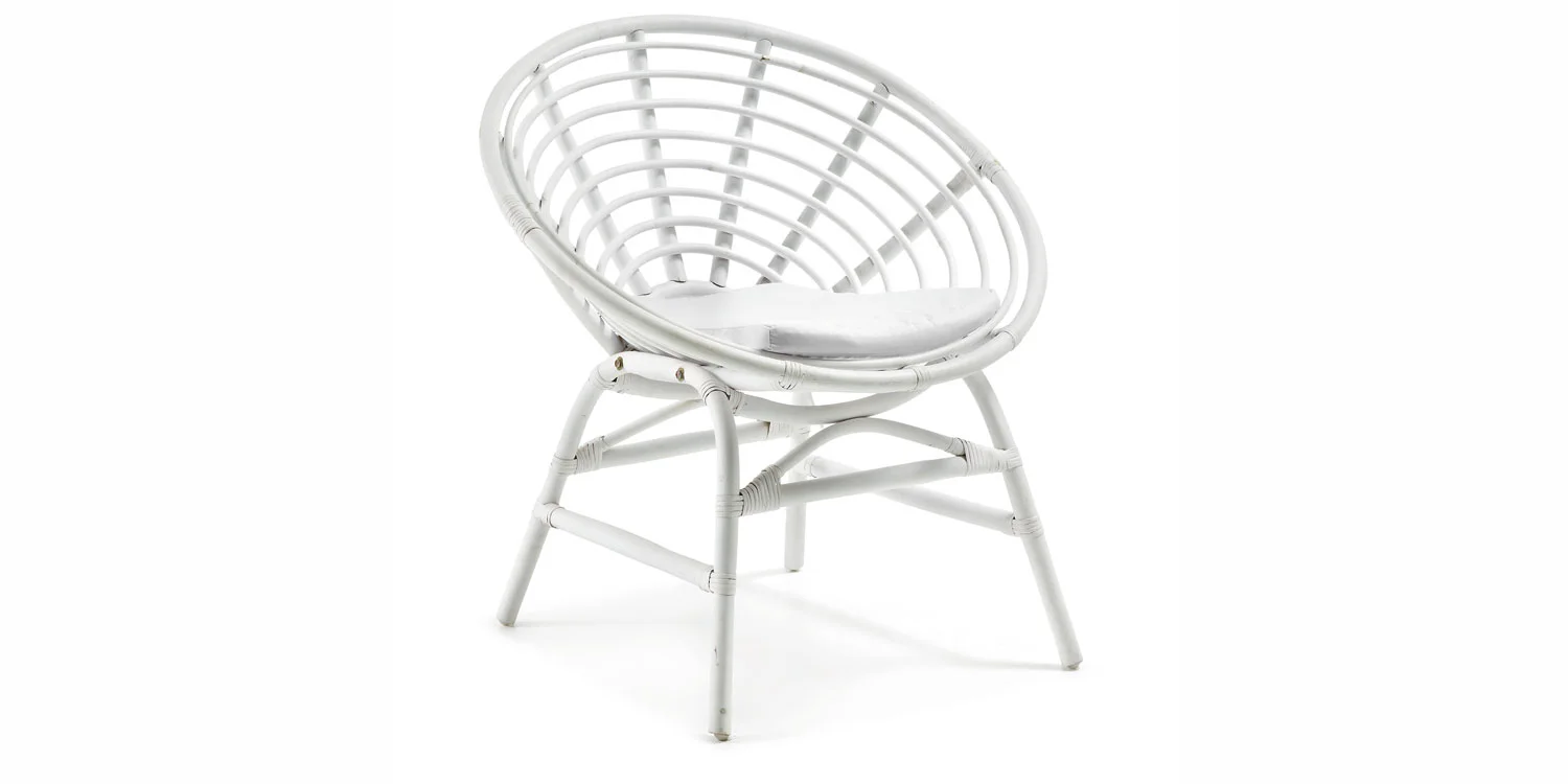 TEX PIEZA DECORATIVA RATTAN BLANCO TEJIDO BLANCO J33