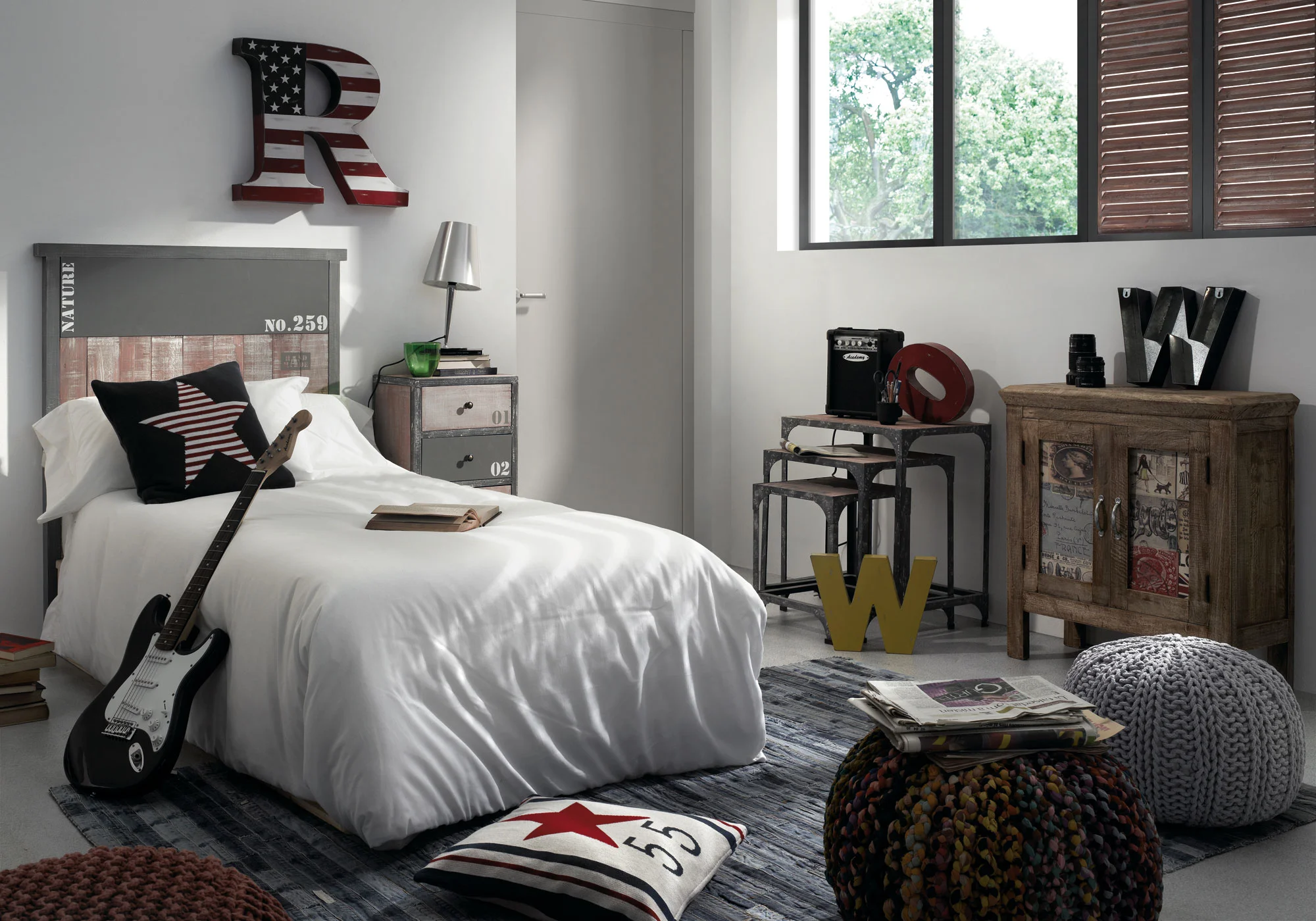 Dormitorio industrial Vintage Erutna