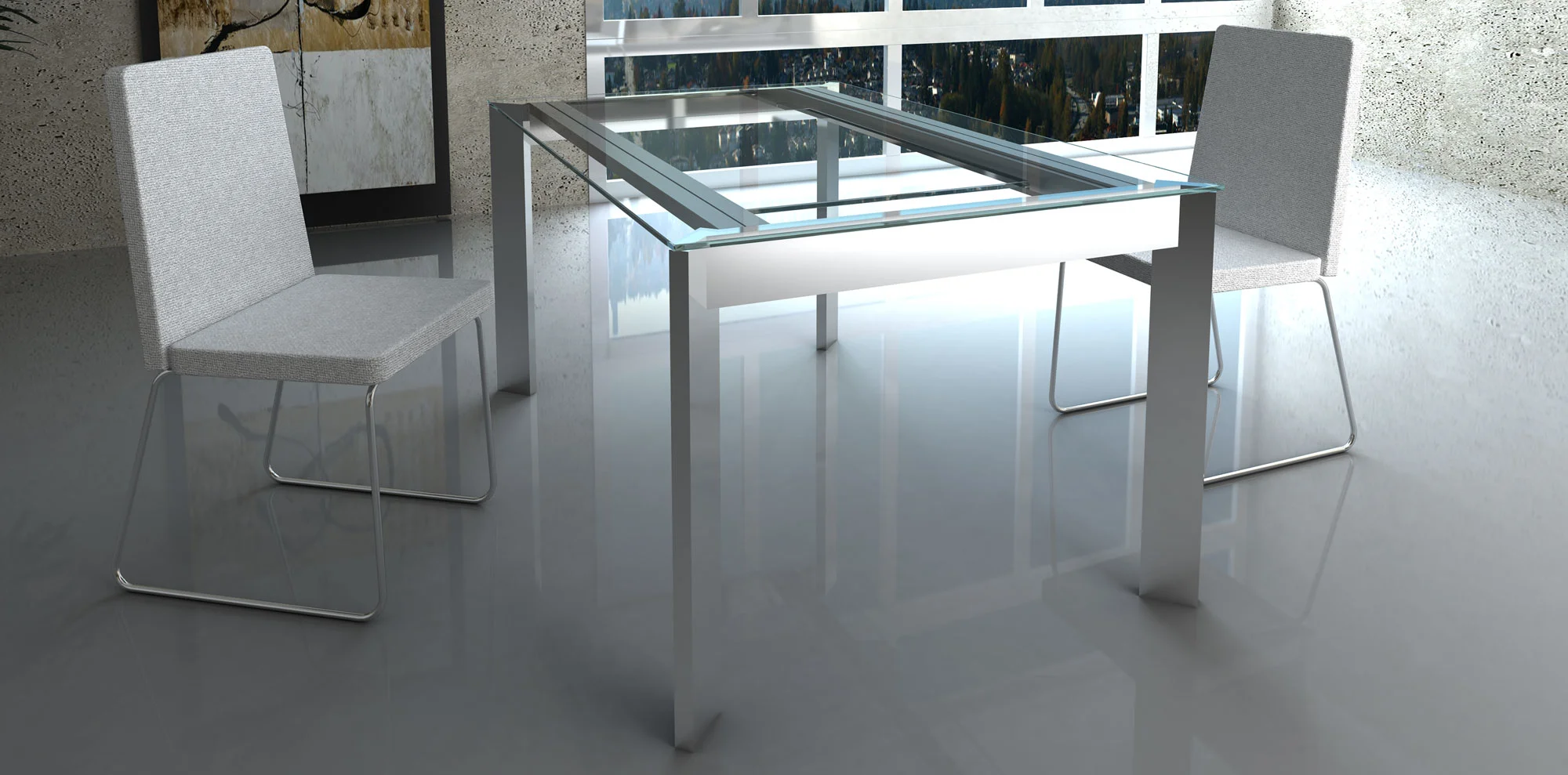 Mesa de Comedor extensible Moderna Marina