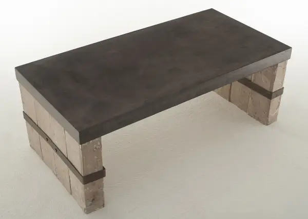 Mesa de Centro Vintage tapa gruesa Olivino
