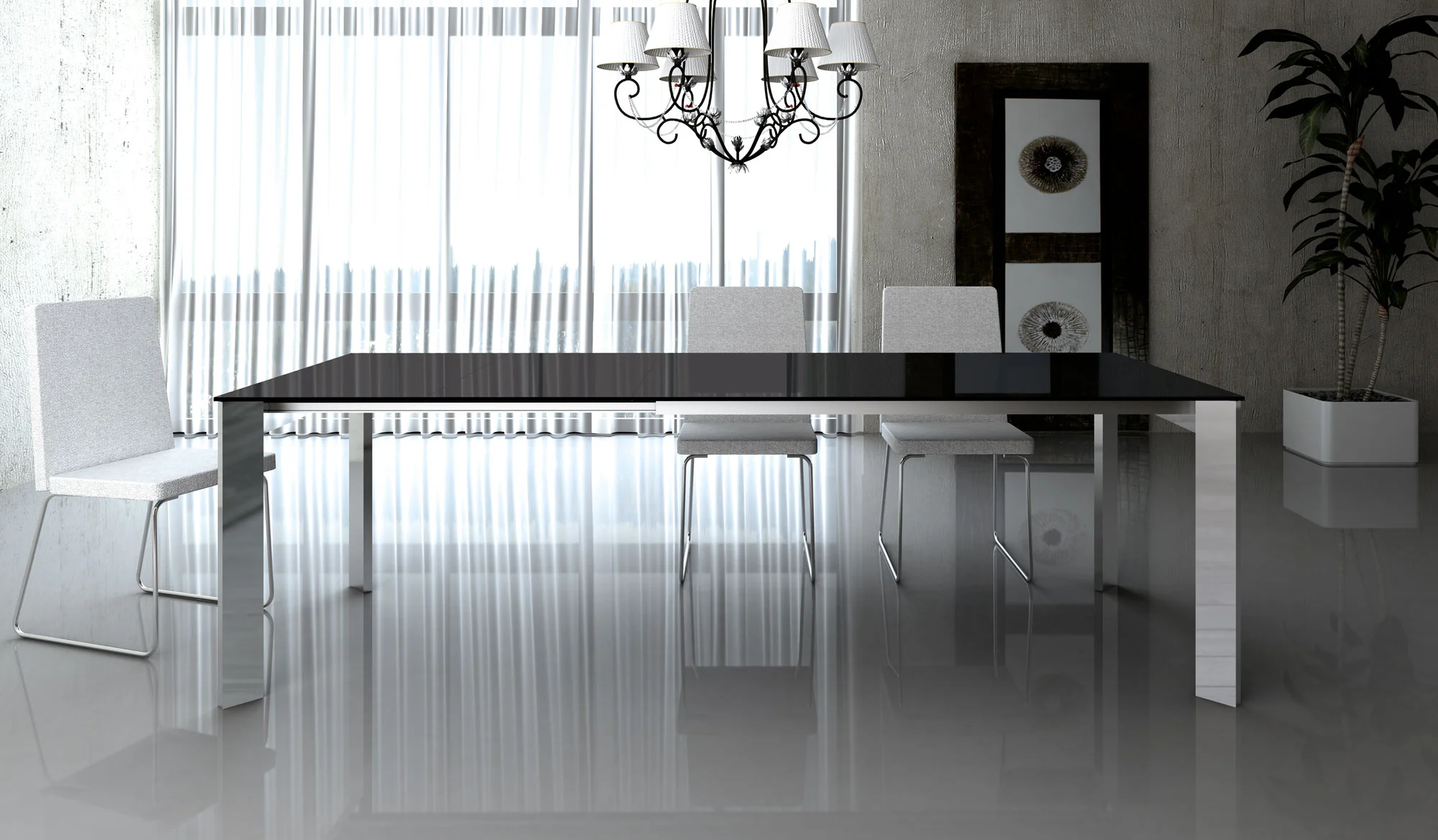 Mesa de Comedor extensible Moderna Merina