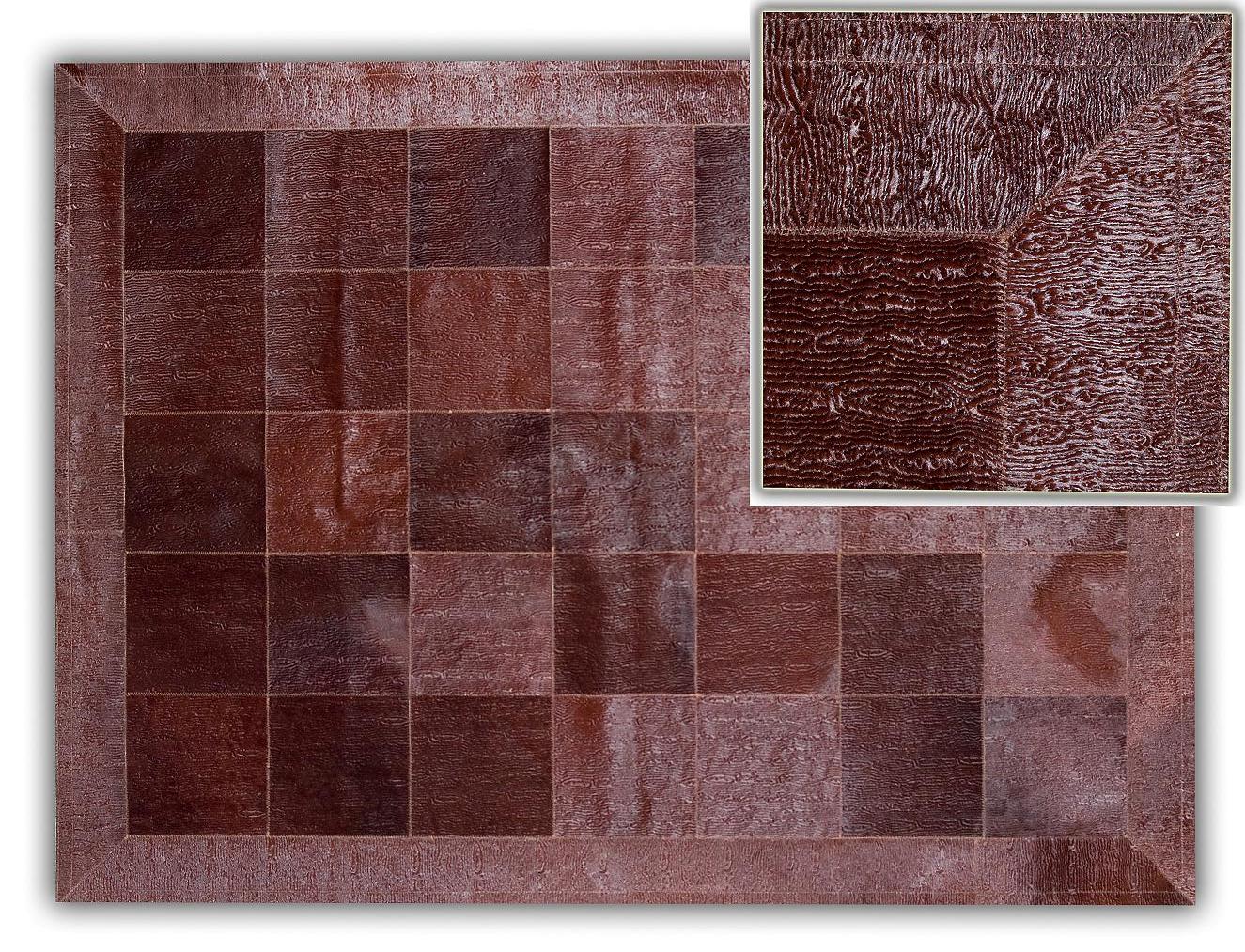Alfombra piel toro mod Astrakan marrón 140x200cm