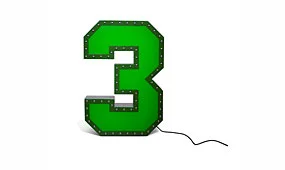 Aplique número 3 color verde Aplique número 3 color verde