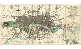 Cuadro canvas mapa de londres 1806 Cuadro canvas mapa de londres 1806