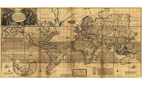 Cuadro canvas mapa mundi 1719 Cuadro canvas mapa mundi 1719