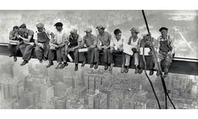Cuadro canvas new york construction workers