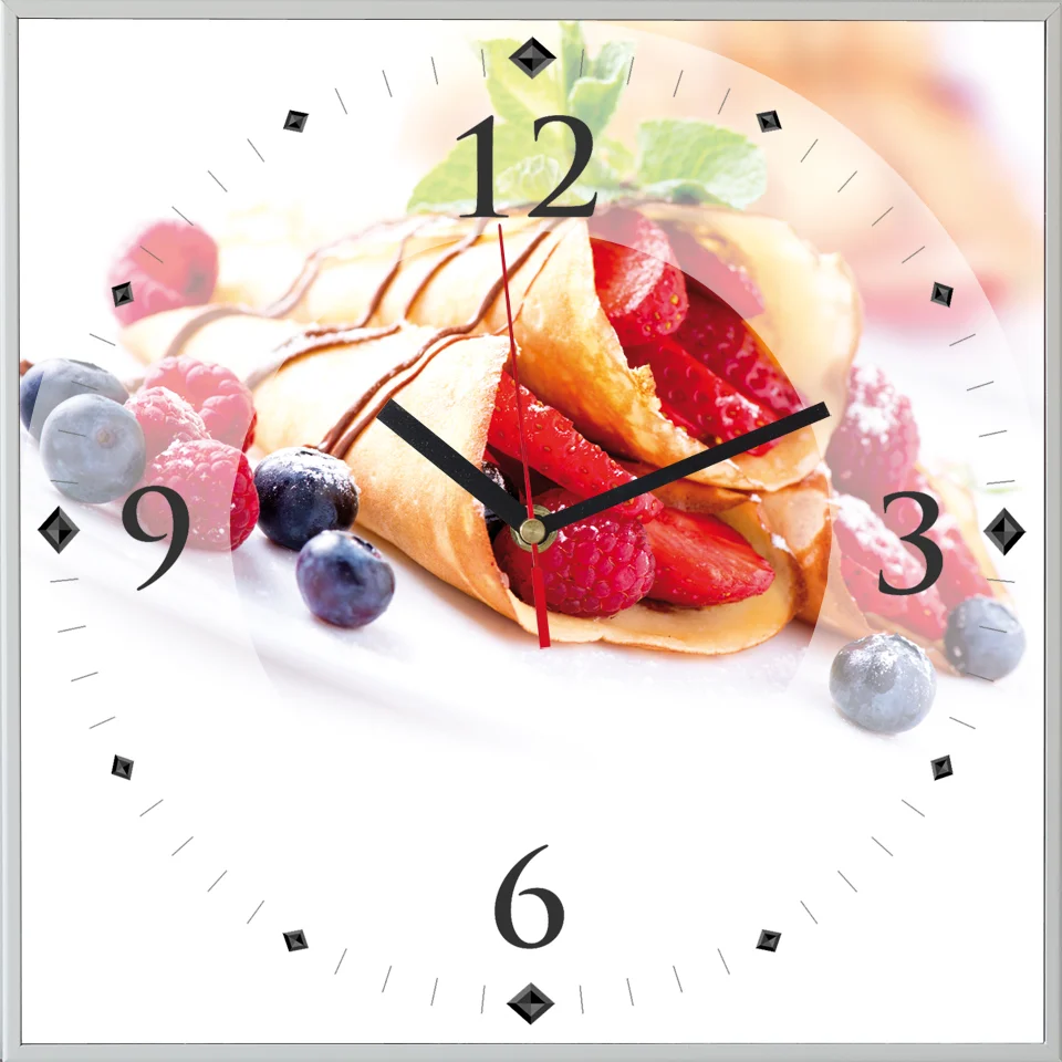 Reloj cuadrado crepes bosque