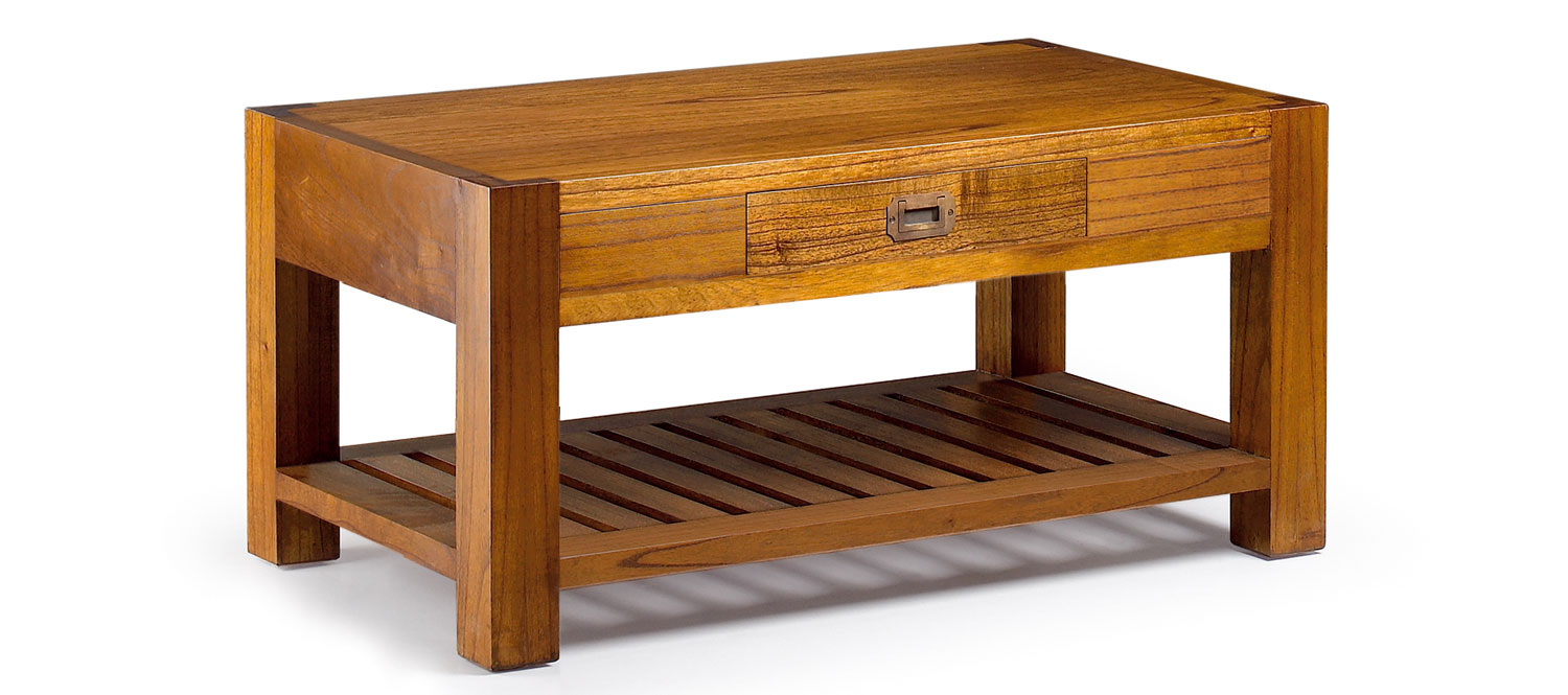 Mesa de centro 1 cajón Colonial Star