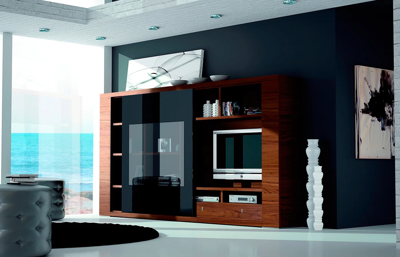 Mueble de salón compacto moderno Exclusive