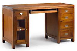 Mesa de escritorio 5 cajones Colonial Flamingo