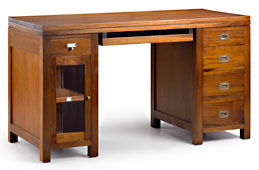 Mesa de escritorio 5 cajones Colonial Flamingo