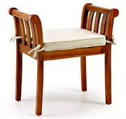 Banqueta con cojín Colonial Kipas