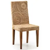 Silla rattán Colonial banana círculos