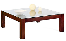 Mesa de centro nogal cuadrada Divisor