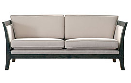 Sofa 3 plazas colonial tapizado blanco Racer