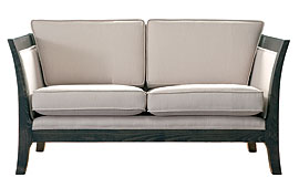 Sofa 2 plazas colonial tapizado blanco Force