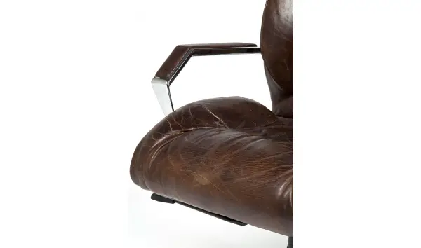 Sillón despacho piel anticuario