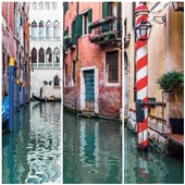 Cuadros Tríos Canvas Gondole e Venise
