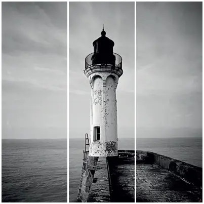 Cuadros Tríos Canvas Le phare de Sant Valery