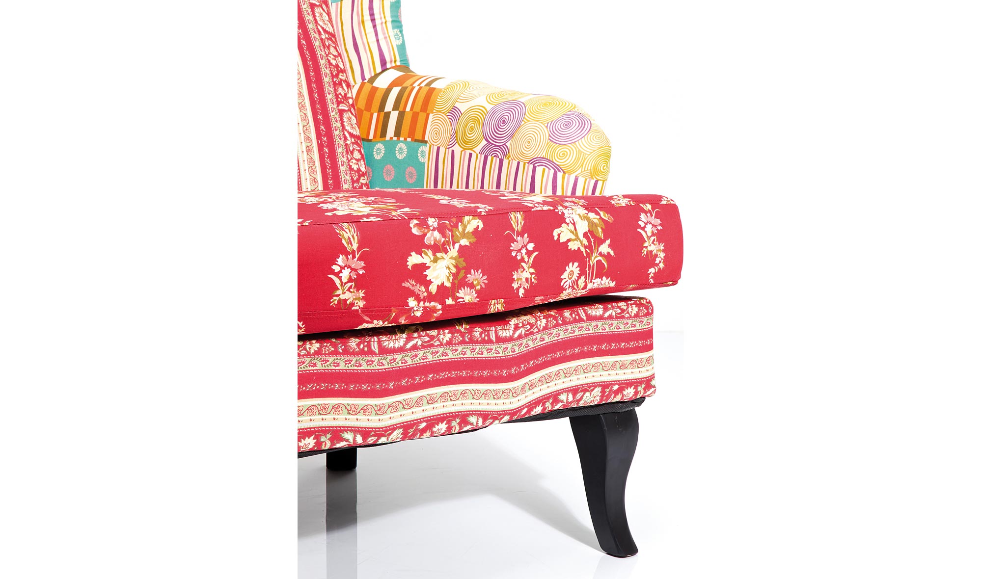 Sillón Orejero Patchwork Capitone